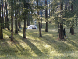 Campement au lac de Roue